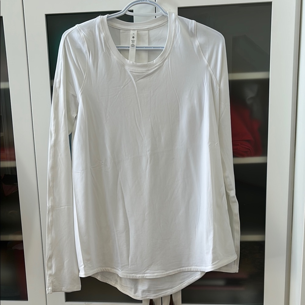 Lululemon Tuck and Flow Long Sleeve White SZ 12